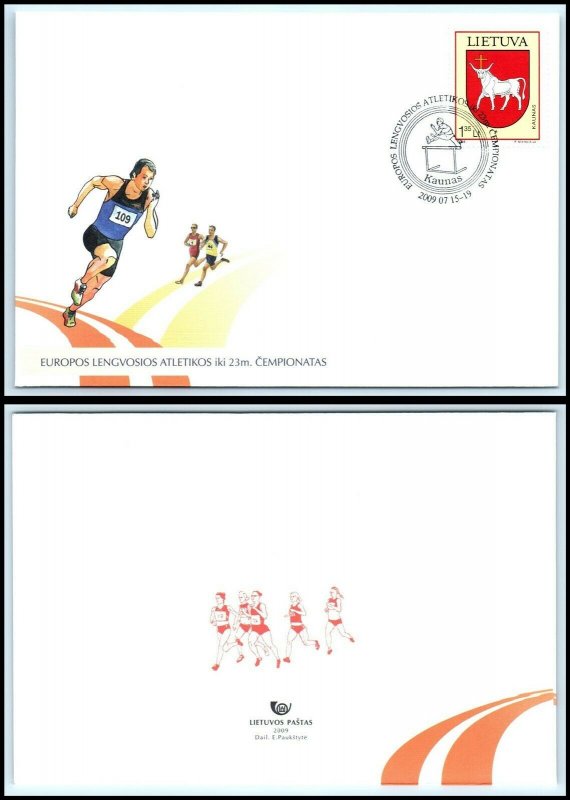 2009 LITHUANIA Cover - Europos Lengvosios Atletikos, Kaunas T5 