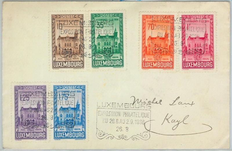 70021 - LUXEMBOURG  - POSTAL HISTORY -  SPECIAL Event POSTMARK on COVER  1936