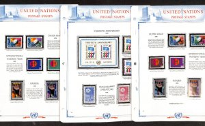 United Nations Stamp Collection in White Ace Album, Mint NH, 1975-1981