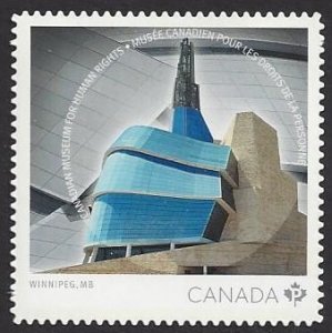 Canada #2771i MNH die cut single, Canadian Museum for Human Rights, issued 2014