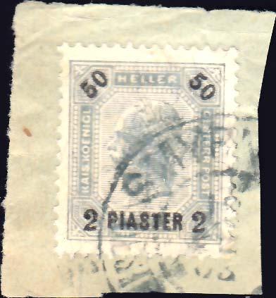 Austrian Offices in Turkey Scott 35a Used on piece.