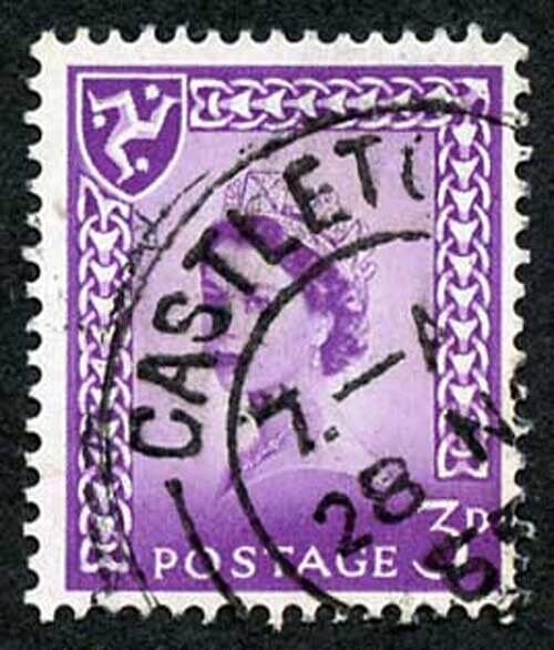 IOM SG2a 3d Deep Lilac on Chalky Paper Fine used cat from 6.50 pounds