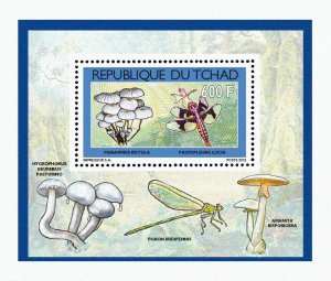 Chad 2012 Perf. Mushrooms & Insects (2) Full No. 2547 A- 2550 A - BL. 431 - 434-