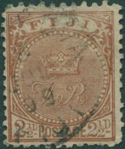 Fiji 1897 SG103 2½d brown Crown and VR p11x11¾ FU