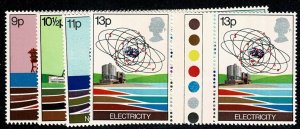 GB 1978 Energy. Traffic Light Gutter Pair Set of 4 values.