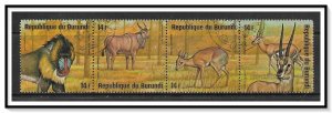 Burundi #C219 Aimail Strip Of 4 CTO NH