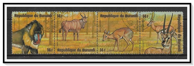 Burundi #C219 Aimail Strip Of 4 CTO NH