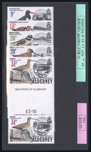 Alderney Stamps # 13-17 MNH XF Gutters Scott Value $30.00