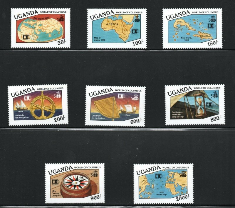 Uganda  (1992)  - Scott # 1024 - 1031,  MNH   