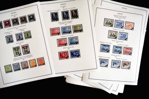 COLOR PRINTED SWEDEN 1941-1970 STAMP ALBUM PAGES (47 illustrated pages)