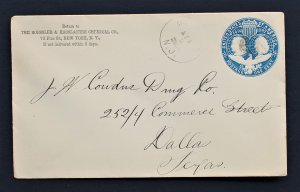 US #U348 Entire Used Die 1 Commercial Corner Cover Extra Clean 1893