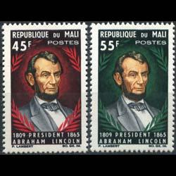 MALI 1965 - Scott# 72-3 Lincoln Set of 2 LH