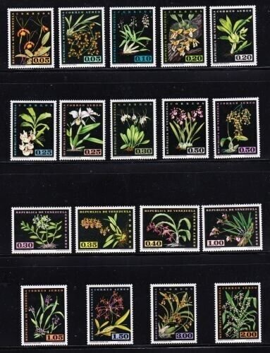 Album Tesori Venezuela Scott# 804-811, C794-C803 Fiori come Nuovo Sinistra