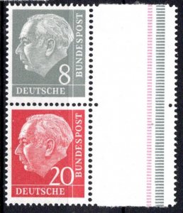 Germany Bund Scott # 707, 710, mint nh, se-tenant, S49YII