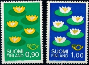 Finland 1977 MNH Stamps Scott 593-594 Skandinavia Flowers Nature Protection