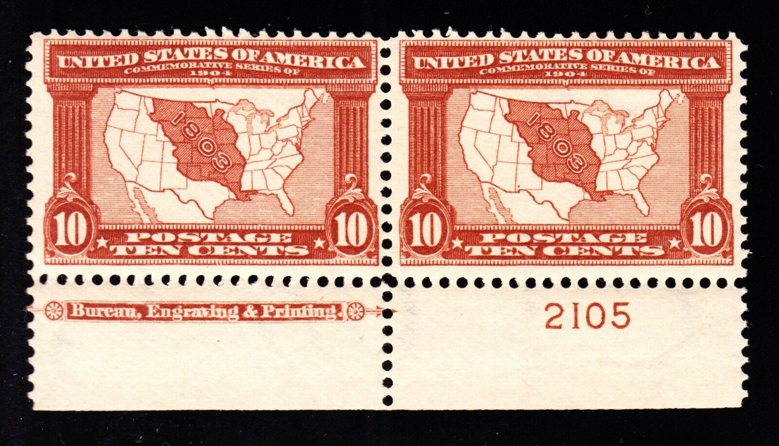 Image of LOUISIANA PURCHASE, 1803 U.S. postage stamp, 1904