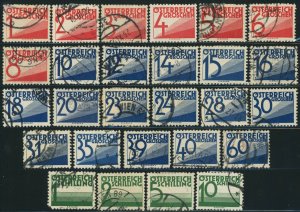 Austria #J132-J158 Postage Due Stamp Collection Europe 1925-1934 Used