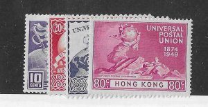Hong Kong Sc #180-183  UPU set of 4 OG VF
