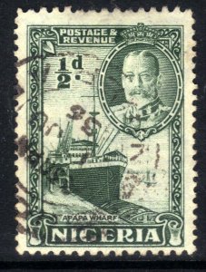 Nigeria 1936 KGV 1/2d Dark green Apapa Wharf  used SG 34 ( C806 ) 