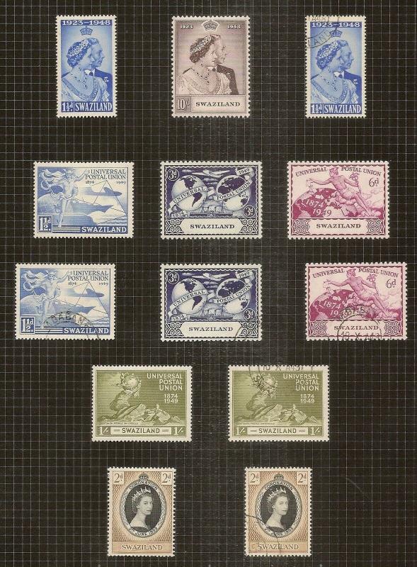 Swaziland - GV-GVI Mint & Used Collection on Album Pages Cat£150+