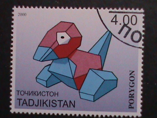 ​TAJIKISTAN -2000 LOVELY FAMPOUS POKEMON CTO FANCY POSTAL CANCEL VERY FINE