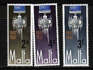 Malta-Sc#361-3- id10-unused VLH set-George Cross-1967-