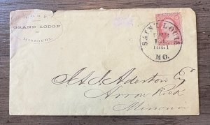 US Stamps Covers St Louis, Mo to Arrow Rock, Mo I O O P Grand Lodge!! 1861