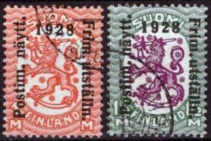 Finland 153-154 Used Overprint Coat of Arms National Emblems ZAYIX 051023S138