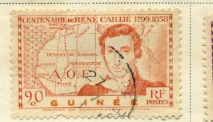 FRENCH COLONIES  GUINEE 1939 early Caillie issue fine used 90c. value