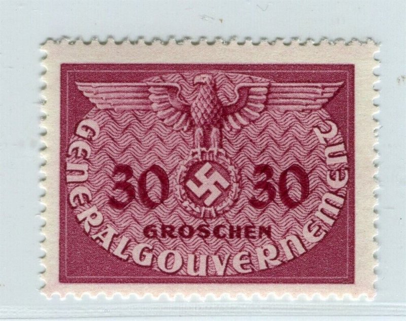 GERMANY; POLISH OCCUPATION 1940 early Official MINT MNH 30g. value