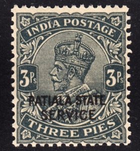 India Patiala Scott O40 wtmk 196 F+ mint OG VLH.  FREE...