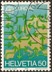 Switzerland - #822 -used- 1988 - Europa - 50c - SCV-$0.40