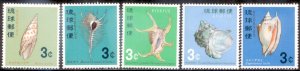 Ryukyu Islands 1967 SC# 157-61 Shells MNH-OG E170