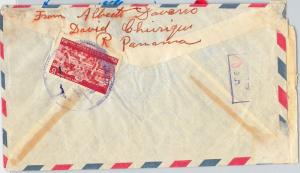 58653 -  PANAMA - POSTAL HISTORY: COVER to ISRAEL with MILITARY CENSOR TAPE 1958