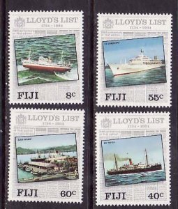 Fiji-Sc#509-12- id9-unused NH set-Ships-Lloyd's List-1984-