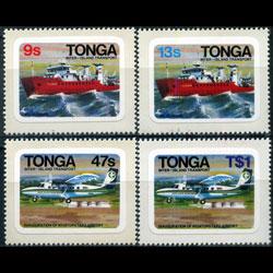 TONGA 1982 - Scott# 513-6 Transport Imperf. Set of 4 NH