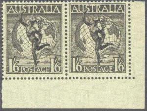 AUSTRALIA C6 MNH 1949 MERCURY and GLOBE PAIR