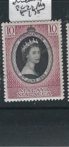 MALAYA MALACCA (P2206B)   QEII  CORONTION  SG  22  MOG 