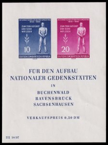 German Democratic Republic Scott 237a Souvenir Sht. (1954)Mint NH VF, CV$15.00 C