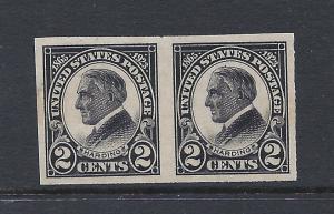 USA 1923 Scott 611 Imperf Pair mnh fvf scv $21.00 BIN $10.50