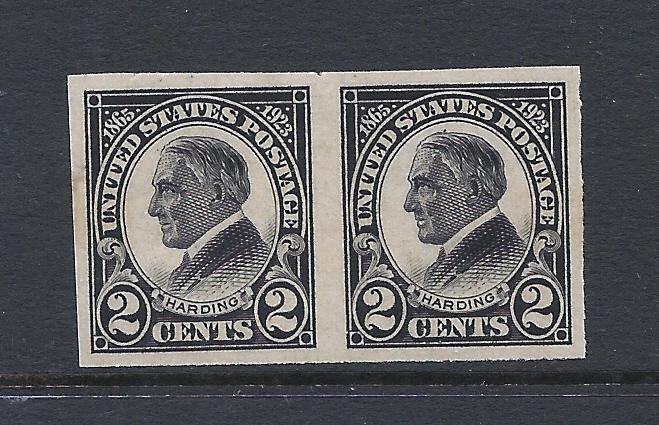 USA 1923 Scott 611 Imperf Pair mnh fvf scv $21.00 BIN $10.50