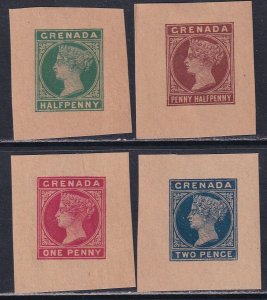 Grenada 1887 Cut Squares NH