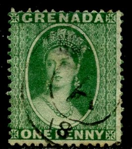 GRENADA Sc#5B 1873-78 6p Deep Green Clean-Cut Perf Wmk. Small Star Used