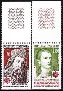 ANDORRA FRENCH 1980 EUROPA: Famous People. Charles Great Napoleon. Margins, MNH