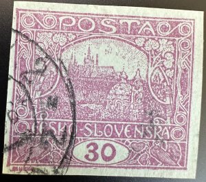 Czechoslovakia 1919-20 Sc.47a imperf used CV $175