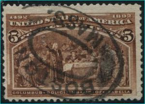 USA #234  used, nice cancel,Colombian issue      ** Free shipping **