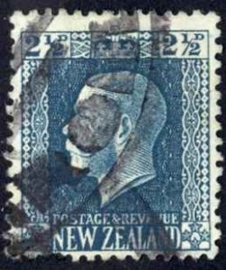 New Zealand Sc# 148a Used perf 14 X 13.5 1915-1922 2½p dull blue King George V