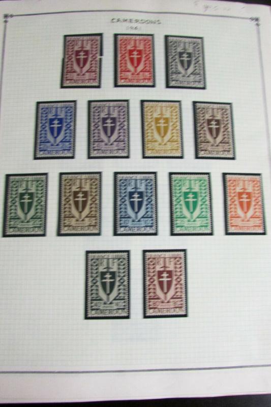 Cameroons Stamp Collection on Specialty Pages. 1941-1978