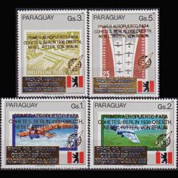 PARAGUAY 1989 - Scott# 2294 Berlin Opt. Set of 4 NH