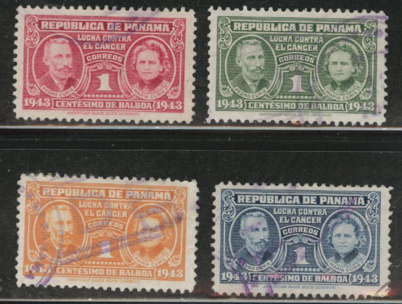 Panama  Scott RA11-14  Used 1942 Postal Tax set